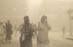 Particulate pollution is rarely visible. 
Here, in NY after Ground Zero, it is all too visible.